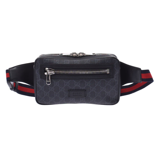 GUCCI Gucci GG Sprim West Bag Belt Bag Dark Gray / Black 474293 Unisex GG Sprim Canvas Body Bag New Sale