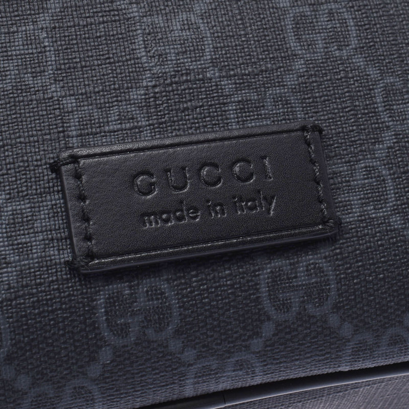 GUCCI グッチ GGスプリーム ウエストバッグ ベルトバッグ ダークグレー/黒 474293 ユニセックス GGスプリームキャンバス ボディバッグ 新同 中古 銀蔵