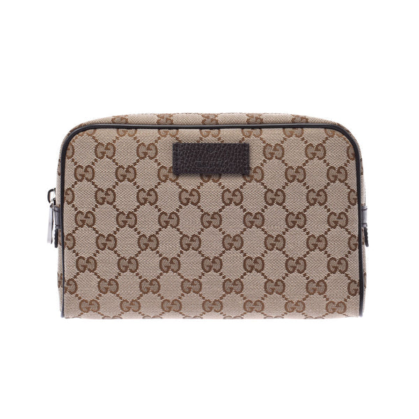Gucci GG waist bag belt bag outlet beige / dark brown 449174 Unisex GG canvas body bag