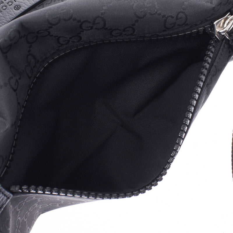 GUCCI グッチ GGナイロン ウエストバッグ アウトレット 黒 449182 ユニセックス レザー ナイロン ボディバッグ 未使用 銀蔵