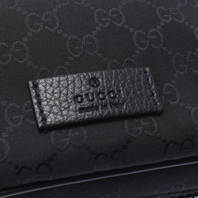 GUCCI グッチ GGナイロン ウエストバッグ アウトレット 黒 449182 ユニセックス レザー ナイロン ボディバッグ 未使用 銀蔵