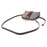 Gucci Gucci Hooft聋哑尖叫雪利酒线米色/茶/绿色/红色499621女士GG Sprim Canvas单肩包未使用的Silgrin