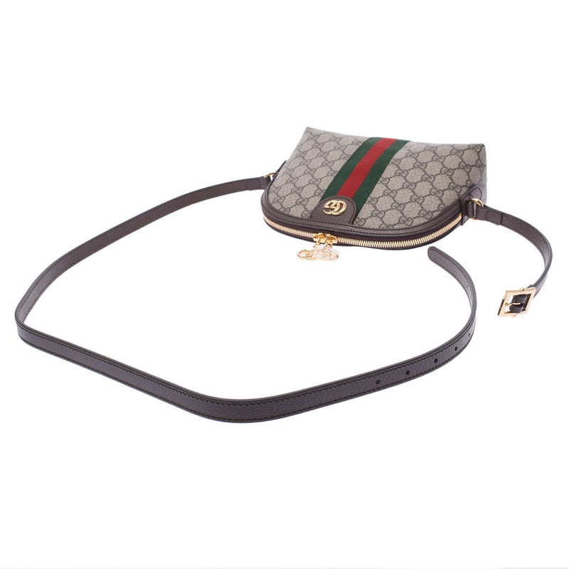 グッチオフディア GGスプリーム シェリーライン ベージュ系/茶/緑/赤  