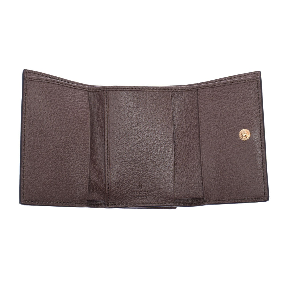 GUCCI 財布 Gucci Compact Wallet Offidia Beige / Tea Women GG Sprim Canvas