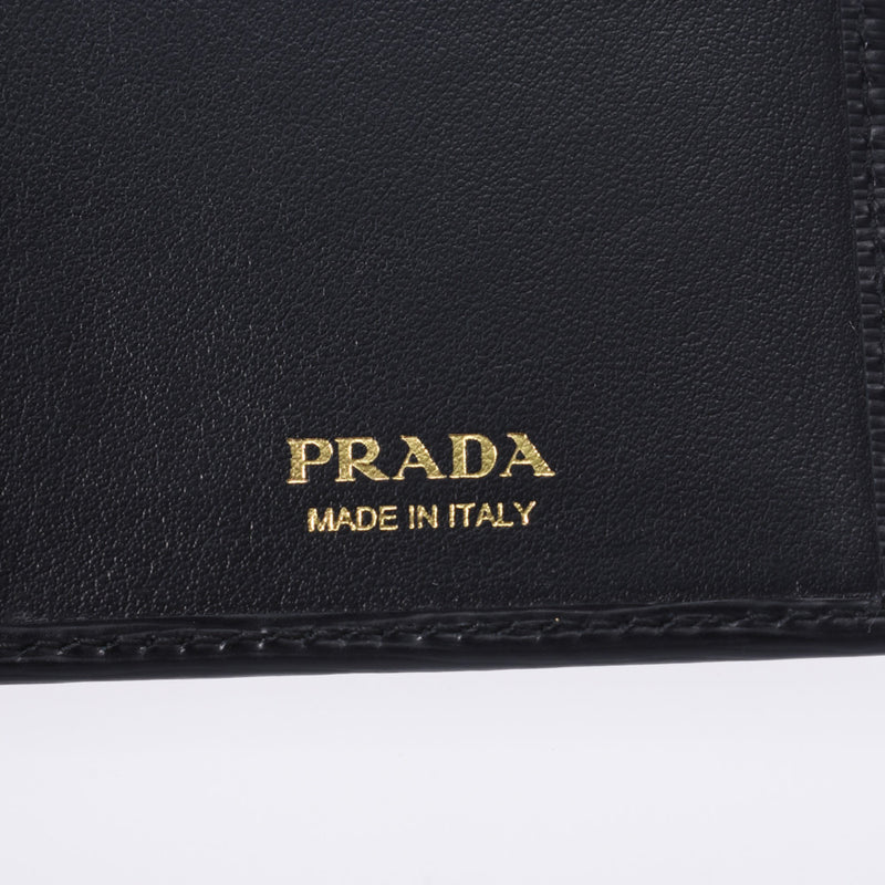 Prada Prada Passport封面插座黑色1mv412男女皆宜的皮革护照案例未使用的singjo