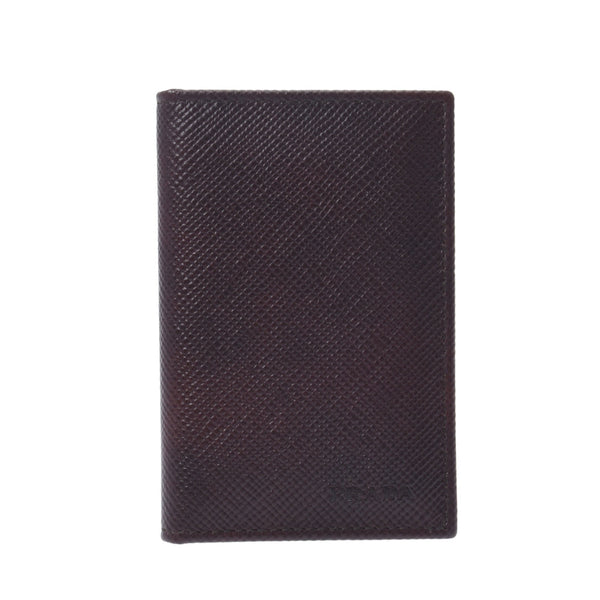 PRADA Prada Pass Case Outlet Dark Brown 2MC101 Unisex Suffiano Card Case Unused Silgrin