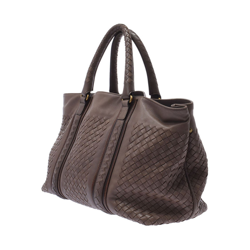 Bottegaveneta Bottega Veneta Integart Tote袋米色棕色161761 V7780 2103男士皮革手袋B等级使用Silgrin