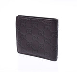 GUCCI Gucci Gucci Sima Dark Brown 365467 Men's Leather Two-fold Wallet AB Rank Used Silgrin