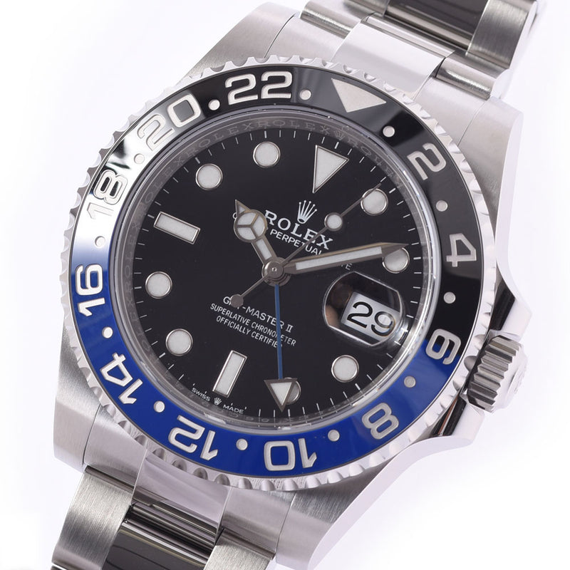 【現金特価】ROLEX ロレックス GMTマスター2 黒/青ベゼル オイスターブレス 126710BLNR メンズ SS 腕時計 自動巻き 黒文字盤 未使用 銀蔵