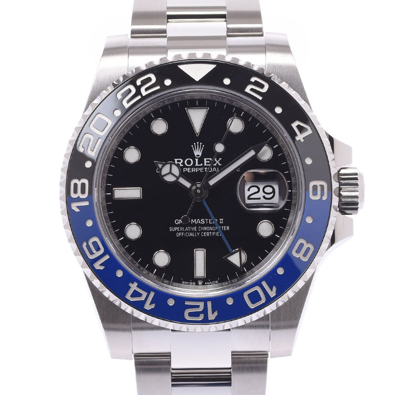 【現金特価】ROLEX ロレックス GMTマスター2 黒/青ベゼル オイスターブレス 126710BLNR メンズ SS 腕時計 自動巻き 黒文字盤 未使用 銀蔵