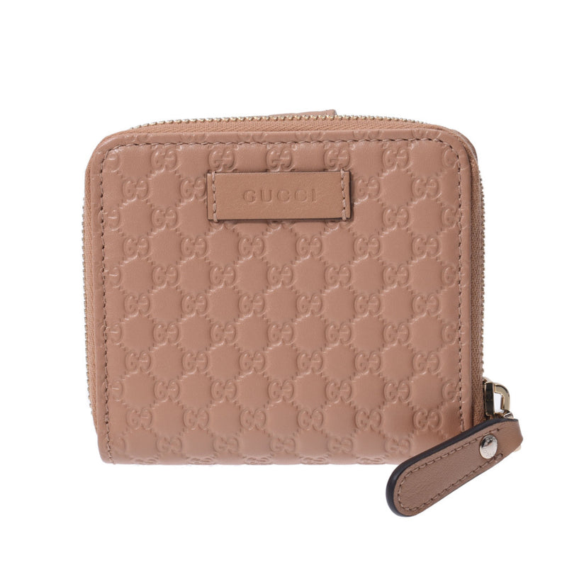 Gucci Compact Wallet Microgucci Shima Outlet Beige Unisex Leather