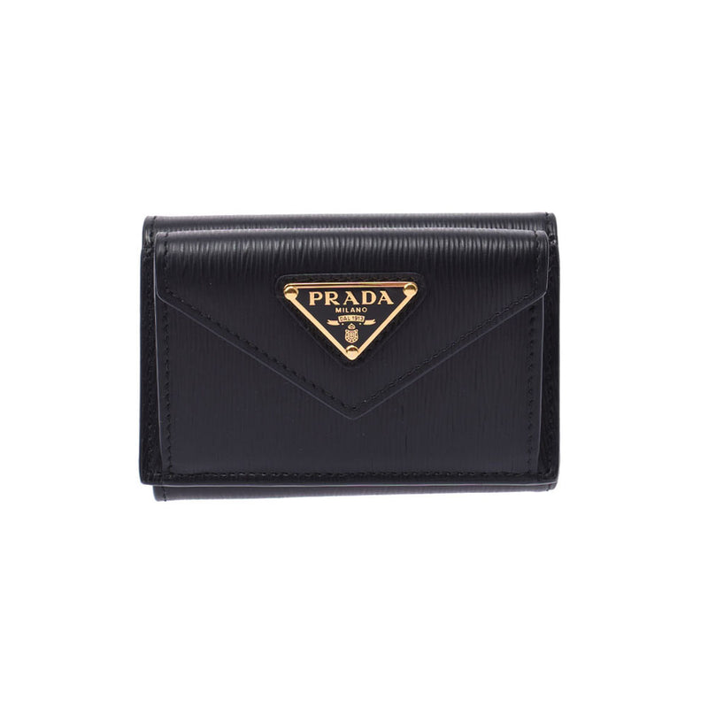 PRADA プラダ レザー ミニ 財布 ウォレット 1MH021 黒 未使用品