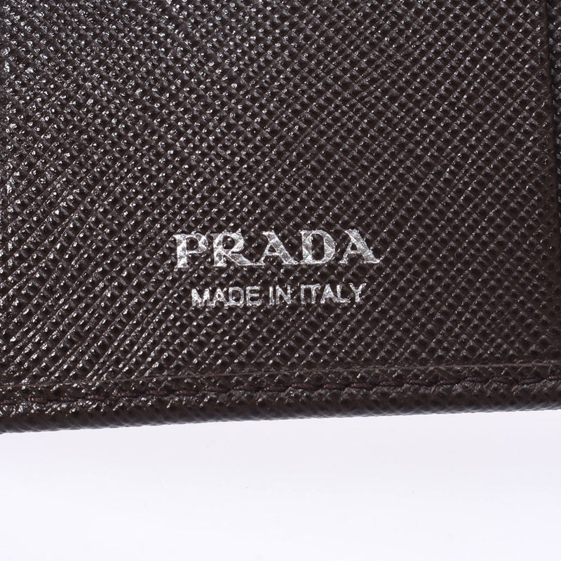 普拉达普拉达6层钥匙箱出口黑银装置1PG222男女皆宜的皮革钥匙盒未使用的SILGRIN