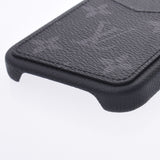 Louis Vuitton Monogram eclipse iPhone bumper 12 / 12 Pro slim Case Black m80330 Unisex leather Mobile