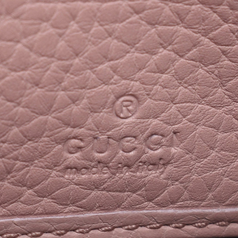 Gucci Gucci蜂蜜蜂/蜜蜂粉红色仿古金支架454070女式皮革长钱包未使用的Silgrin