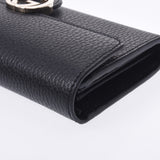 Gucci Gucci GG互锁钱包出口黑色598166男女皆宜的皮革长钱包未使用的Silgrin