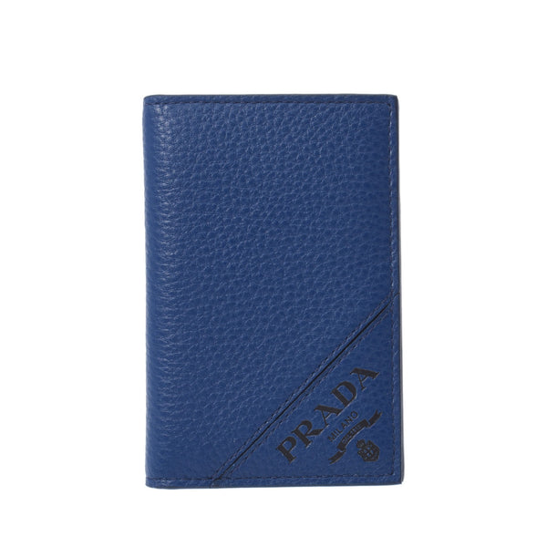 PRADA Prada Pass Case Regular Blue 2MC035 Unisex Leather Card Case Unused Silgrin