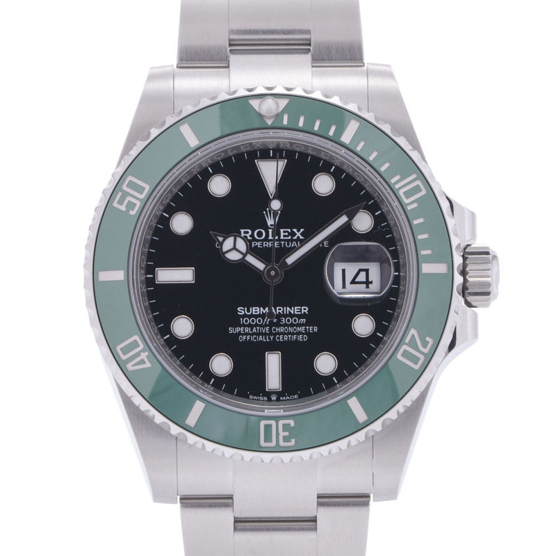 [Cash special price] ROLEX Rolex Submarina Green Bezel 126610LV Men's SS Watch Automatic Wound Black Dynased Silgrin