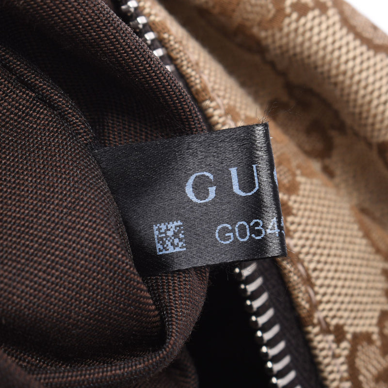 gucci gucci gg帆布背包出口米色/暗棕色449906男女皆宜的gg帆布拉克日包未使用的硅牛