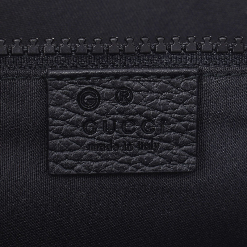 GUCCI Gucci GG Logo Outlet Black 449185 Unisex Leather Nylon Shoulder Bag Unused Silgrin