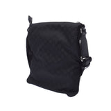 GUCCI Gucci GG Logo Outlet Black 449185 Unisex Leather Nylon Shoulder Bag Unused Silgrin