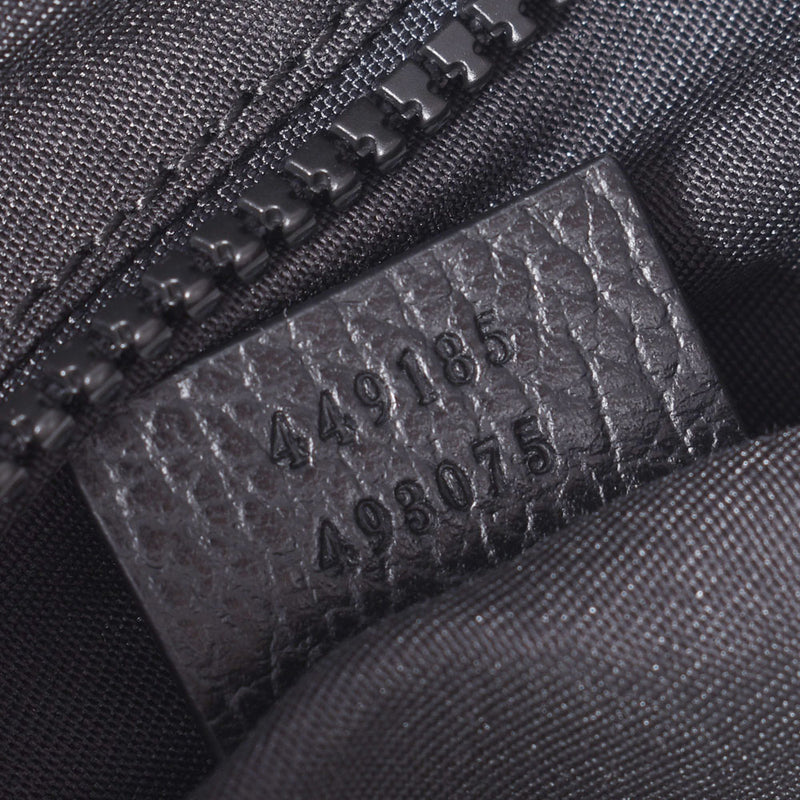 Gucci Gucci GG Logo Outlet Black 449185男女皆宜的皮革尼龙单肩包未使用的Silgrin