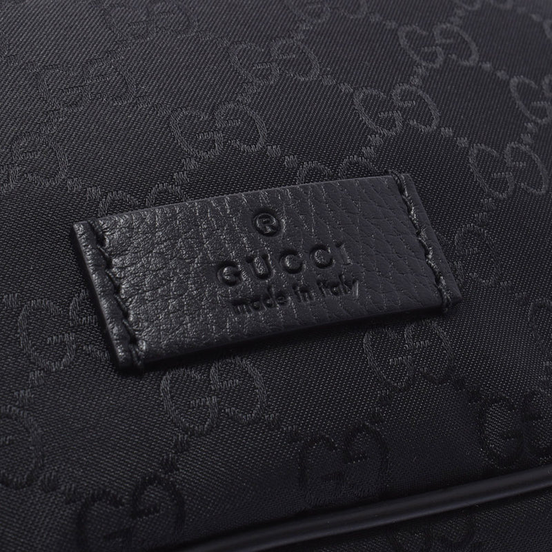 gucci gucci gg尼龙西袋插座黑色449182男女皆宜的皮革尼龙身体包未使用的硅砾
