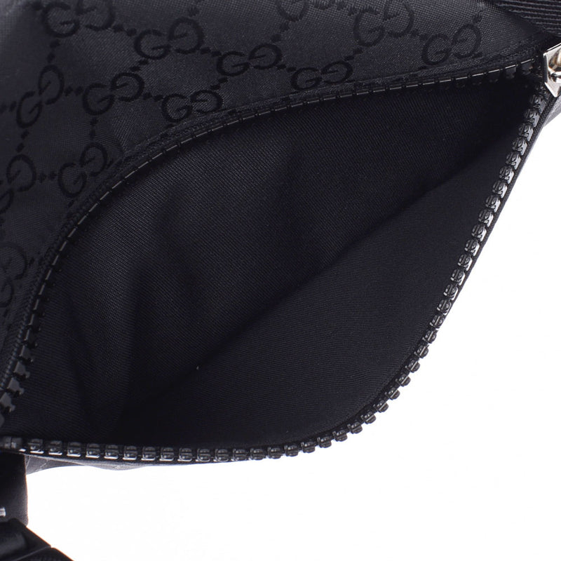 GUCCI グッチ GGナイロン ウエストバッグ アウトレット 黒 449182 ユニセックス レザー ナイロン ボディバッグ 未使用 銀蔵