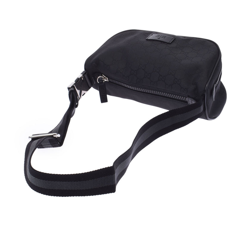 GUCCI グッチ GGナイロン ウエストバッグ アウトレット 黒 449182 ユニセックス レザー ナイロン ボディバッグ 未使用 銀蔵