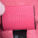 Gucci Gucci投资组合标志印花袋粉红色495665女士皮革离合器包未使用的硅胶
