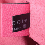 Gucci Gucci投资组合标志印花袋粉红色495665女士皮革离合器包未使用的硅胶