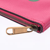 Gucci Gucci投资组合标志印花袋粉红色495665女士皮革离合器包未使用的硅胶