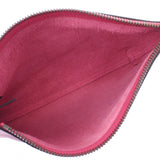 Gucci Gucci投资组合标志印花袋粉红色495665女士皮革离合器包未使用的硅胶