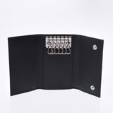 PRADA Prada 6 Layer Case Outlet Black Silver Fittings 2PG222 Women's Safiano Key Case Unused Silgrin