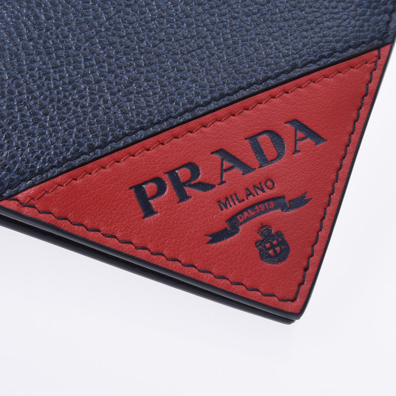 Prada Prada通用案例定期案例/红色2MC035男女皆宜的皮革卡盒未使用的SILGRIN