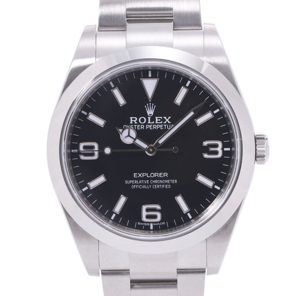 ROLEX Rolex Explorer 1 EX1 214270 Men's SS Watch Automatic Black Dial A Rank used Ginzo