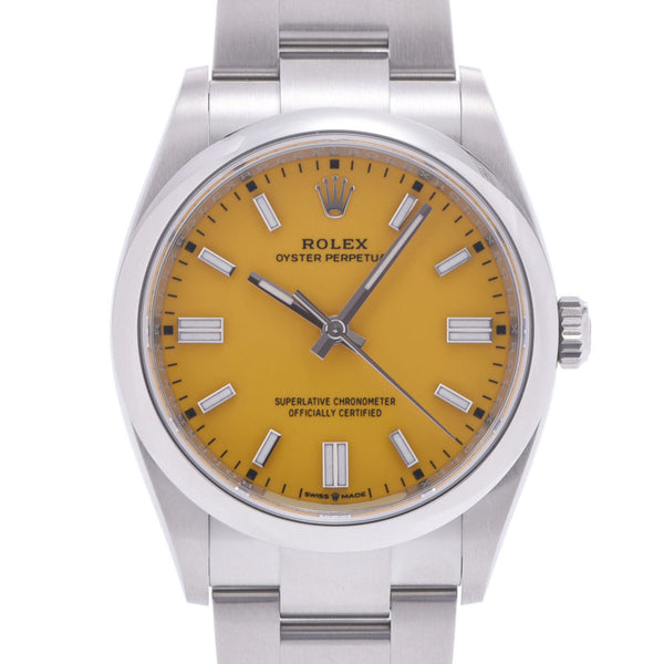 【現金特価】ROLEX ロレックス オイスターパーペチュアル 36 126000 メンズ SS 腕時計 自動巻き イエロー文字盤 未使用 銀蔵