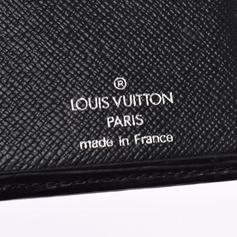 Louis Vuitton Louis Vuitton Epiportfoille Braza Old Black M66542 Men's Epileser Long Wallet AB Rank Used Sinkjo