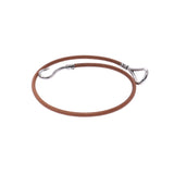 Hermes Hermes Jumbo Brown Silver Fitting Unisex Leather Choker B Rank Used Silgrin