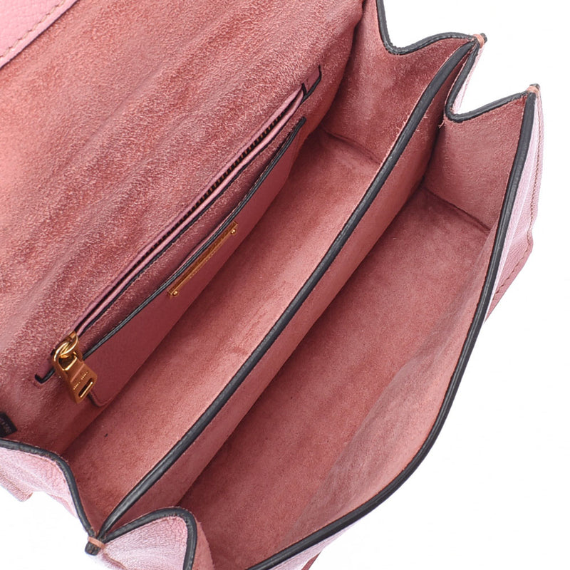 Miumiu Miu Miu Madras Pink Gold Bracket RT0609 Women's Leather Shoulder Bag AB Rank Used Silgrin