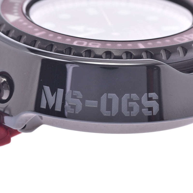 SEIKO 精工专业规格甘达姆 40 周年 查尔专用 Zaku 1000 限量版 SBDX029 男士钛 / 陶瓷 / 橡胶手表自动绕组红色表盘未使用的银藏