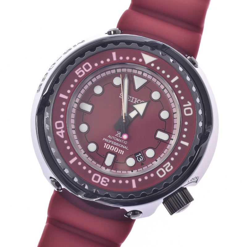 SEIKO 精工专业规格甘达姆 40 周年 查尔专用 Zaku 1000 限量版 SBDX029 男士钛 / 陶瓷 / 橡胶手表自动绕组红色表盘未使用的银藏