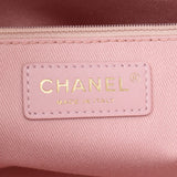 Chanel Chanel Deauville手提包MM粉红色女子秸秆/皮革手提包新的Singbox