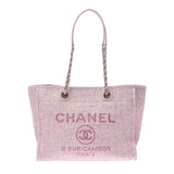 Chanel Chanel Deauville Tote MM Pink Women's Straw / Leather Tote Bag New Singbox