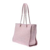 Chanel Chanel Deauville Tote MM Pink Women's Straw / Leather Tote Bag New Singbox