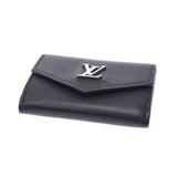 Louis Vuitton Louis Vuitton Portfoille Lock Mini Black M63921 Women's Leather Three Folded Wallets AB Rank Used Sinkjo