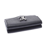 Louis Vuitton Louis Vuitton Portfoille Lock Mini Black M63921 Women's Leather Three Folded Wallets AB Rank Used Sinkjo