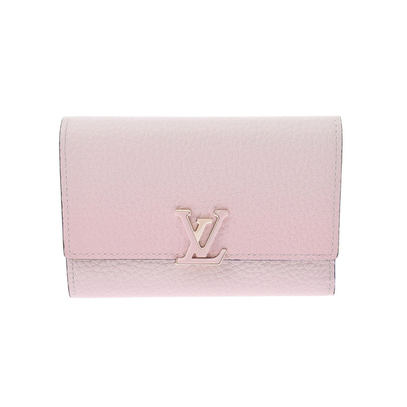 Louis Vuitton Louis Vuitton Portfoille Capsyn紧凑型粉色灰级M80493女装三折钱包新Silgrin