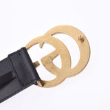 GUCCI Gucci GG Marmont Size 75cm Black Antique Gold Gold Bracket 39766 Men's Leather Belt Unused Ginzo
