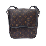 Louis Vuitton Louis Vuitton Makasa Bus PM Brown / Black M56717男士Monogram Canvas单肩包B等级使用水池